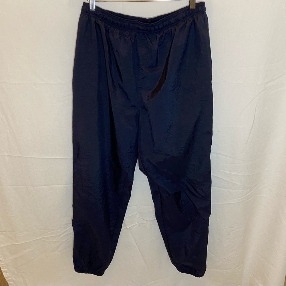 Adidas Zipper Bottom Nylon Parachute Track Pants Size Large